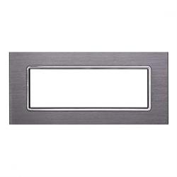 PLACCA ALLUMINIO 7P SILVER COMPATIBILE LIVING