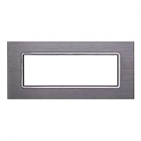 PLACCA ALLUMINIO 7P SILVER COMPATIBILE LIVING