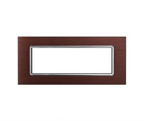 PLACCA ALLUMINIO 7P BRONZO COMPATIBILE LIVING