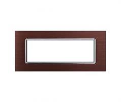 PLACCA ALLUMINIO 7P BRONZO COMPATIBILE LIVING