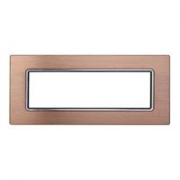 PLACCA ALLUMINIO 7P ORO COMPATIBILE LIVING