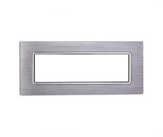 PLACCA ALLUMINIO 7P SILVER LUCIDO COMPATIBILE LIVING