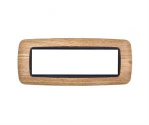 PLACCA PLASTICA 7P BOMBATA LEGNO SCURO COMP. LIVING