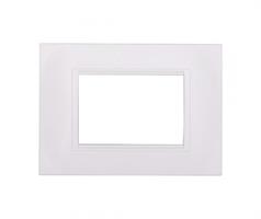 PLACCA QUADRATA 3P BIANCO COMPATIBILE LIVING