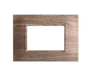 PLACCA QUADRATA  3P LEGNO SCURO COMPATIBILE LIVING