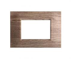 PLACCA QUADRATA  3P LEGNO SCURO COMPATIBILE LIVING