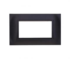 PLACCA QUADRATA 4P NERO COMPATIBILE LIVING