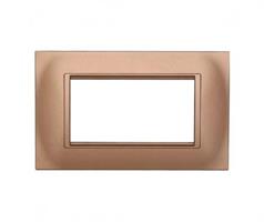 PLACCA QUADRATA 4P ORO COMPATIBILE LIVING