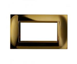 PLACCA QUADRATA 4P ORO LUCIDO COMPATIBILE LIVING