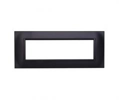 PLACCA QUADRATA 7P NERO COMPATIBILE LIVING