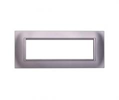 PLACCA QUADRATA 7P SILVER COMPATIBILE LIVING