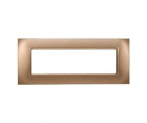 PLACCA QUADRATA 7P ORO COMPATIBILE LIVING