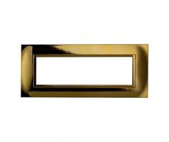 PLACCA QUADRATA 7P ORO LUCIDO COMPATIBILE LIVING