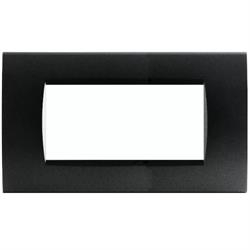 Placca Tecnopolimero T1-Art 8004-02 4P Nero