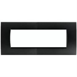 Placca Tecnopolimero T1-Art 8007-02 7P Nero