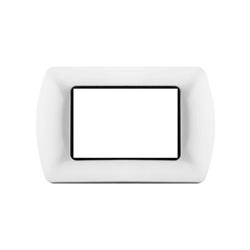 Placca Metallo T1-Art 8803-01 3P Bianco