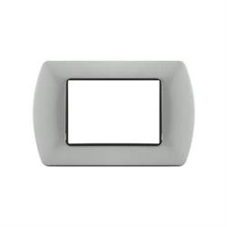 Placca Metallo T1-Art 8803-07 Grigio Chiaro