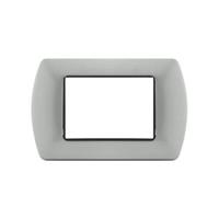 Placca Metallo T1-Art 8803-07 Grigio Chiaro