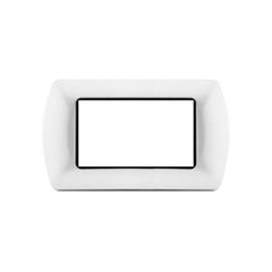 Placca Metallo T1 8804-01 4P Bianco