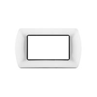 Placca Metallo T1 8804-01 4P Bianco