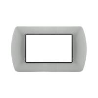 Placca Metallo T1-Art 8804-07 Grigio Chiaro