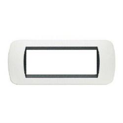 Placca Metallo T1 8807-01 7P Bianco