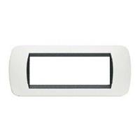 Placca Metallo T1 8807-01 7P Bianco