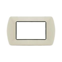 Placca Metallo T1 8804-28 4P Panna