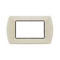 Placca Metallo T1 8804-28 4P Panna