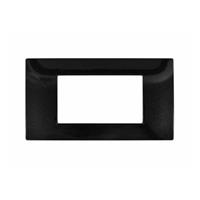 Placca Tecnopolimero T2 6004-02 4P Nero