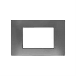 Placca Tecnopolimero T2 3P Grigio Scuro COMP. PLANA