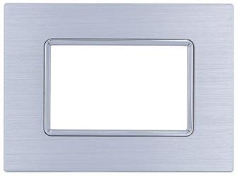 Placca Alluminio T2 6003LL-3 3P Silver COMP. PLANA