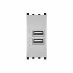 Doppia Presa Usb 2A T2 621A Alluminio