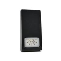 Cover Pulsante Luce T2-Gem 671N Nero