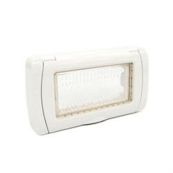 Placca Idrobox IP55 T2 S6004B 4P Bianco