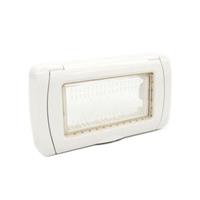 Placca Idrobox IP55 T2 S6004B 4P Bianco