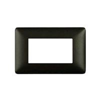 Placca Tecnopolimero T3Joy M8004-02 4P Nero