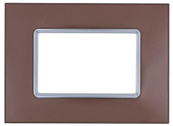 Placca Vetro T3 5003BL-7 3P Bronzo COMPATIBILE MATIX