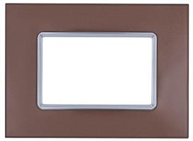 Placca Vetro T3 5003BL-7 3P Bronzo COMPATIBILE MATIX