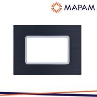 Placca Alluminio T3 5003LL-1 3P Nero COMPATIBILE MATIX