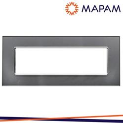 Placca Vetro T3 5006BL-3 6P Grigio COMPATIBILE MATIX