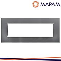 Placca Vetro T3 5006BL-3 6P Grigio COMPATIBILE MATIX