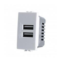 Doppia Presa Usb 2A T3-Joy 521B Bianco