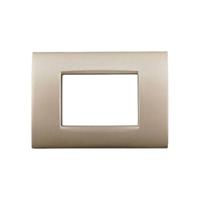 Placca Metallo T4 CBM7003-6 3P Champagne