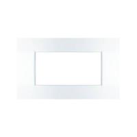 Placca Metallo T4-Vip CBM7004-1 4P Bianco