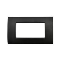 Placca Metallo T4-Vip CBM7004-2 4P Nero