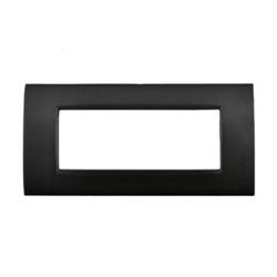 Placca Metallo T4-Vip CBM7007-2  7P Nero