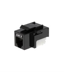 Cat. 3  keystone jack, 6P4C, Dual IDC type, 90 degree,bl