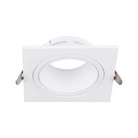 PORTAFARETTO INCASSO GU10 BIANCO-BIANCO METALLO QUADRO