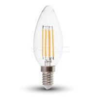 LAMPADINA LED CANDELA 6W E14 2700K TRASPARENTE